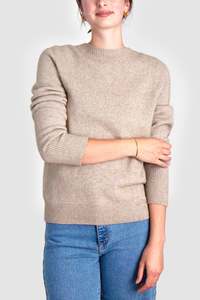 Womens Merino Possum Nimbus Seamless Crew Neck Jumper