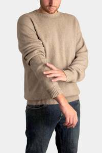 Mens Cashmere Possum Cirrus Round Neck Sweater