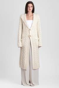 Alpaca Wool Blend Long Cardigan