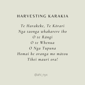 Accessories Tools Things: Free Download: Harvest Harakeke Karakia