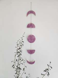 Aho Kainga: Ngā mata o te marama- Ceramic moon phases: Lilac