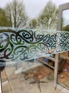 Aho Kainga: Window Film Kōwhaiwhai Panel - Made to order