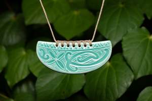 Aho Uku: He Kākano Whakakai (Pendant), Teal PREORDER
