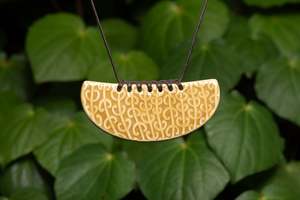 Mangopare Whakakai (Pendant), Amber on white - PREORDER
