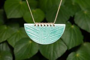 Aho Uku: Rauponga Whakakai (Pendant), Teal PREORDER