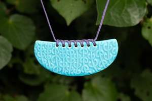 Mangopare Whakakai (Pendant), Matte Blue