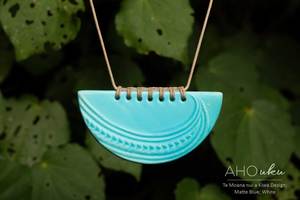 Te Moana Nui a Kiwa Whakakai (Pendant), Matte Blue, PREORDER