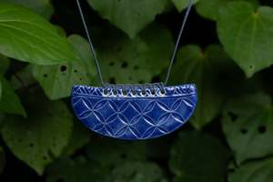Aho Uku: Rangiātea Whakakai (Pendant), Cobalt