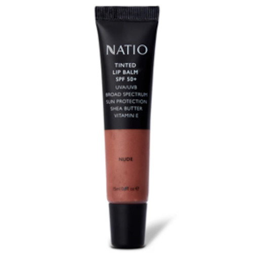 Beauty Natio Cosmetics Skincare: NATIO Tinted Lip Balm SPF50+ Nude 15ml