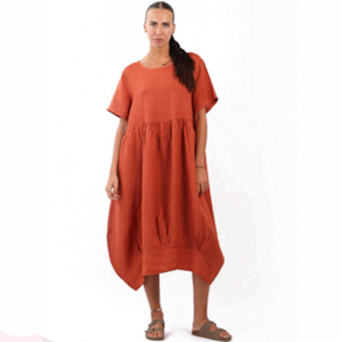 Gifts Accessories: BEAU Mila Linen Dress Rust