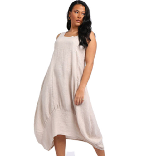 Gifts Accessories: BEAU Gabriella Linen Dress Beige
