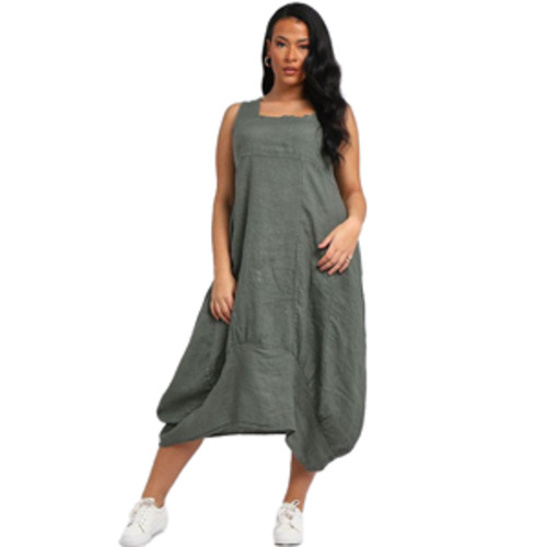 Gifts Accessories: BEAU Gabriella Linen Dress Khaki