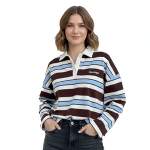 BEAU Copenhagen Striped Sweatshirt Blue