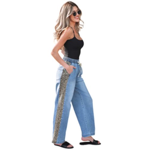 BEAU Wild Line Denim Drawstring Jean
