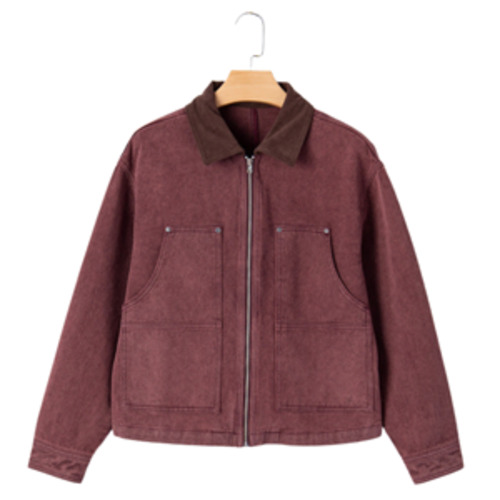 BEAU Linden Cord Jacket Wine
