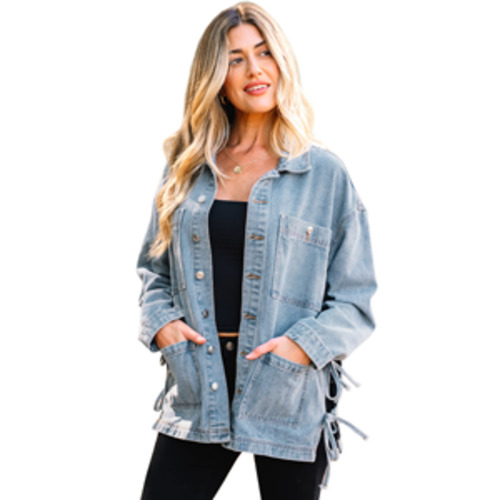 Gifts Accessories: BEAU Frankie Side Tie Light Denim