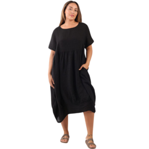 Gifts Accessories: BEAU Mila Linen Dress Black
