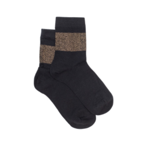 Gifts Accessories: ANTLER Sock Lurex Band Midnight Gold
