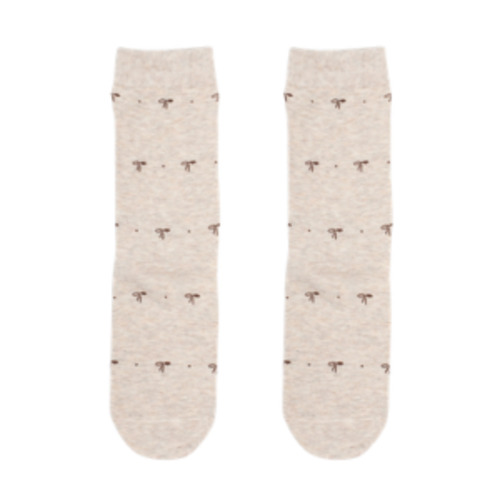 ANTLER Sock Oatmeal Bow