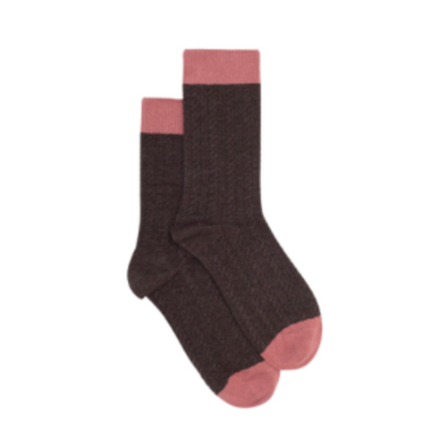 ANTLER Sock Cocoa Cable