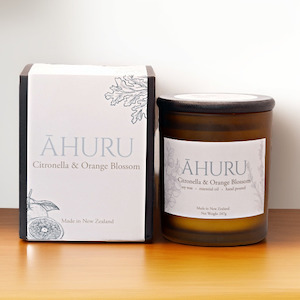 Scented Candles Nz: Uplifting Citronella & Orange Blossom Soy Candle