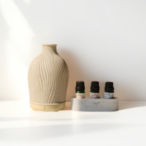 Christmas Gifts Nz: LED Light Beige Vase Aromatherapy Essential Oil Diffuser