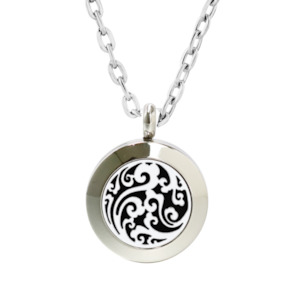 Aromatherapy Jewelry Nz: Waves Sterling Silver Chain Diffuser Necklace