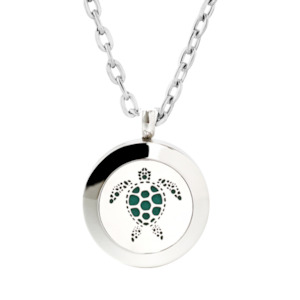 Turtle Sterling Silver Chain Diffuser Necklace