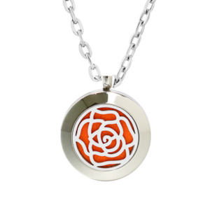 Aromatherapy Jewelry Nz: Rose Sterling Silver Chain Diffuser Necklace