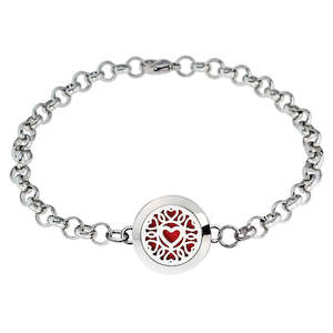 Aromatherapy Bracelet Nz: Hearts Aromatherapy Diffuser Bracelet