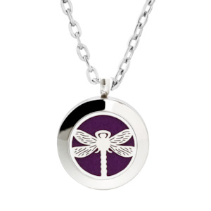 Aromatherapy Necklace Nz: Dragon Fly Sterling Silver Chain Diffuser Necklace