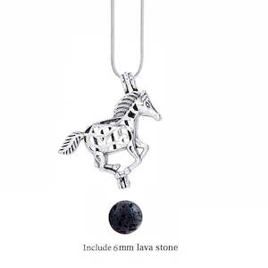 Horse - Lava Stone Diffuser Necklace