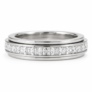 Silver Zirconia Fidget Ring