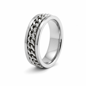 Silver Chain Fidget Ring