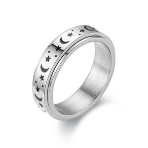 All: Luna Fidget Ring ( Silver / Rose Gold)