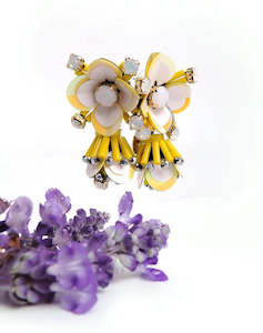 Acc: Handmade Yellow Sequin Earrings