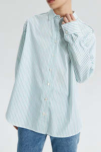 Design Lounge: Capri Green and White Striped Shirt