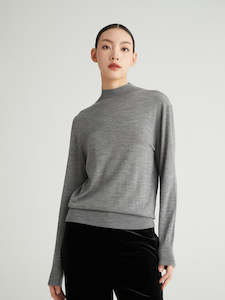 Druyes Half-Turtleneck Ultra-Fine Merino Wool Knit Sweater