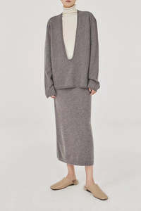 Merino Wool Cashmere: Mesa Classic Premier Cashmere U-Neck Sweater