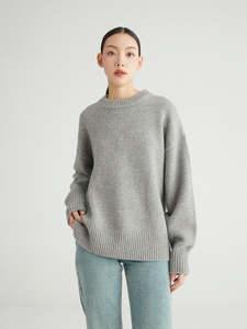 Ophelia Round Neck Heavyweight Premier Cashmere Sweater