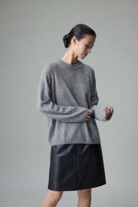 Merino Wool Cashmere: Celeste  Premier Pure Cashmere Crewneck Sweater