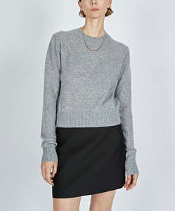 Merino Wool Cashmere: Élise Kow Premier Pure Cashmere Crewneck Sweater