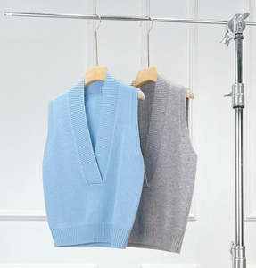 Monet V-Neck Merino Wool Cashmere Vest