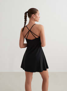 BLACK SENSE STRAP DRESS