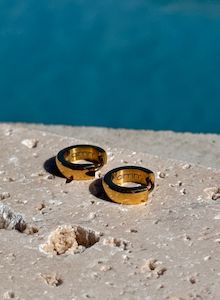 GOLD WATERPROOF HOOP EARRINGS