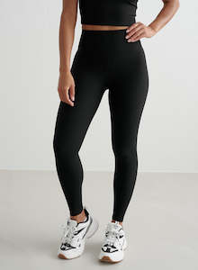 Black Ribbed Performance Tights