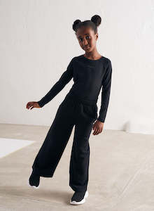 Mini Collection: Black Mini Straight Fit Sweatpants