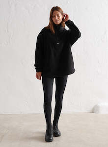 Black Fleece Half Zip