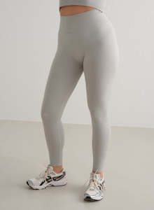 Seamless Tights: Grey Melange Ribbed Seamless Tights