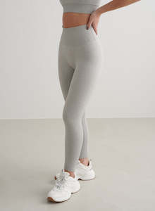 Seamless Tights: Grey Melange Ribbed Seamless Petite Tights
